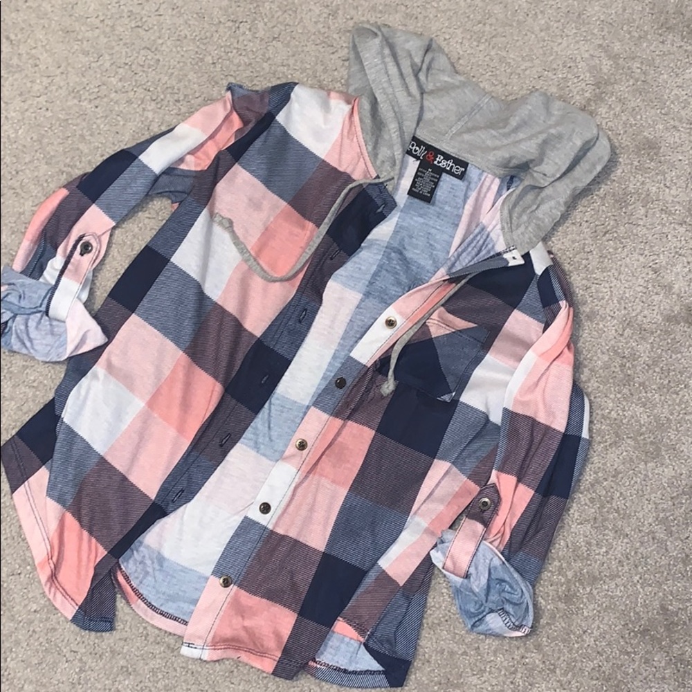 flannel hoodie